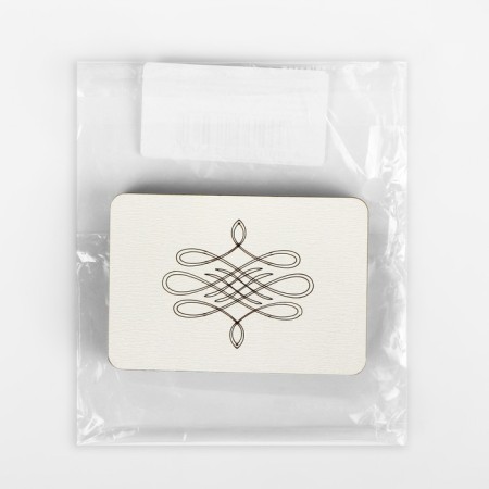Magnetic needle "Ornament No. 1", 8 × 5.5 cm, beige color-4
