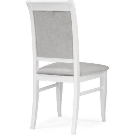 Wooden chair Avelin array of Buk/velor, white/gray 48x55x97 cm-3