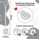 Holder for the nipple - dummy "love milk", on a chain, white color