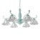 Luracia chandelier 6he27 40W green-white 77x77x37-72 cm Bayerlux