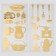 Interior mirror sticker "kitchen accessories" mix 31.5x62 cm