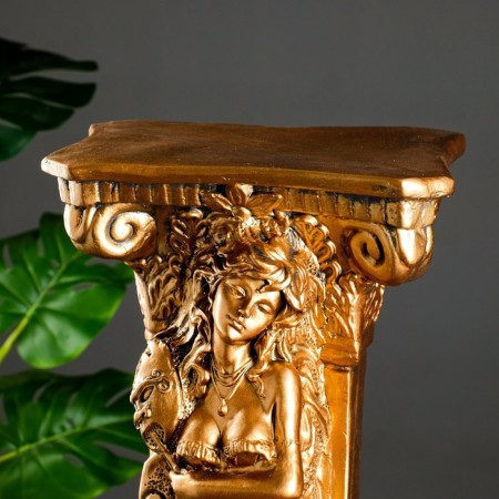 Column "with a girl" bronze 67cm-3