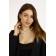 Set 2 objects: earrings, Kizel necklace scattering beads, white color, 42 cm
