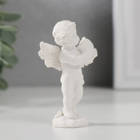 Polystone souvenir "Angel with a bell" 7x4.5x3 cm-1