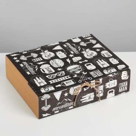 Gift folding box, packaging, “male”, 31 x 24.5 x 8 cm-1