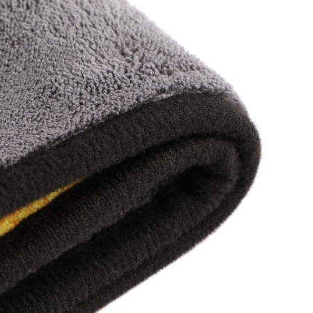 A rag for a car cartage, microfiber, 800 g/m², 30 × 40 cm, yellow-gray-3
