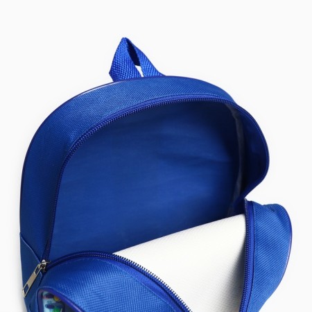 A backpack with a pocket 25*22*9cm, Blue Tractor-3