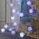Garland “thread” 5 m with nozzles “pink-blue”, ip20, transparent thread, 20 LED, white glow, 220 V