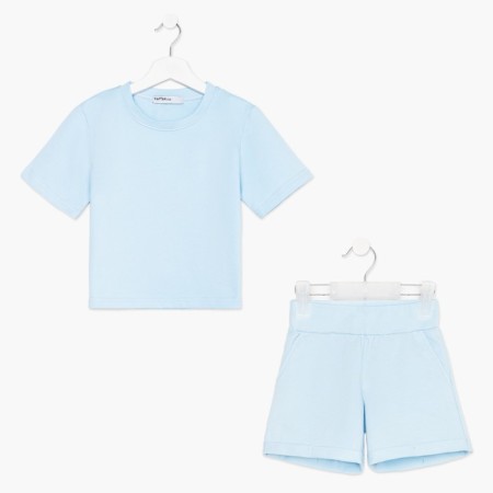 Kit for children (T-shirt, shorts) KAFTAN "BASIC Line" Size 34 (122-128), Blue color-10
