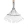 Fan, wire, 18 teeth, galvanized, wooden stalk