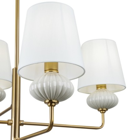 Suspended lamp Freya FR2029PL-04BS Ceramics, 640x680x680 mm, E14, 4x40W, brass color-2