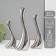 Ceramics candlestick for 1 candle "wave" d = 2.5 cm, silver, set 3 pcs h = 20, 25 and 30 cm
