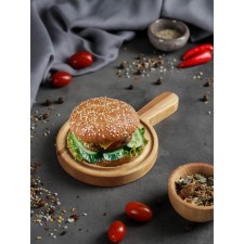 ADELICA Burger Board, with a pen, 20 × 13 × 1.8 cm, birch