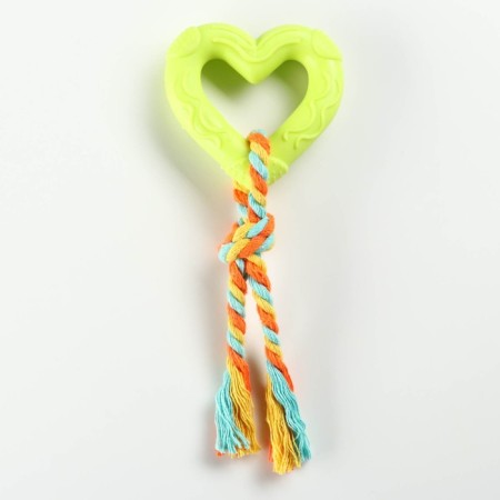 Toy "heart with a rope", 7 cm, yellow-1