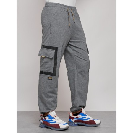 Sports male pants, size 48, gray color-10