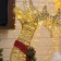 LED figure "Deer golden" 70 × 120 × 30 cm, metal, 220 V, glow warm white