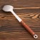 Serving spoon with a wooden handle 35 cm, scooped 7x11 cm