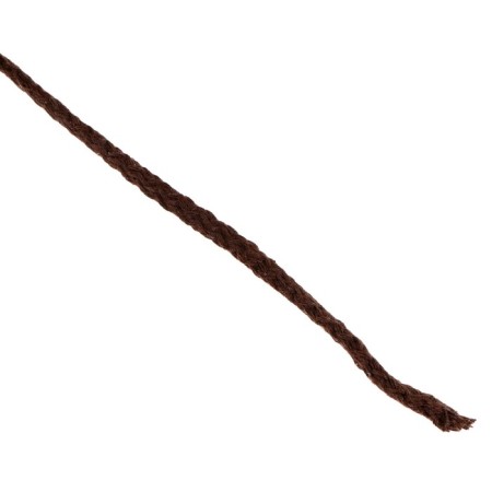 Knitting cord "Puff" 100% cotton width 5mm 100m (brown)-1