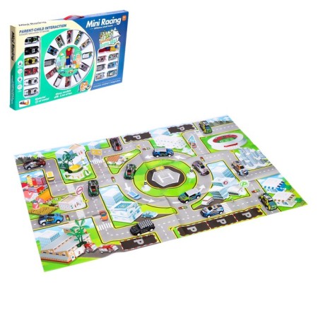 Game set "City", 24 metal machines with launch and playing field