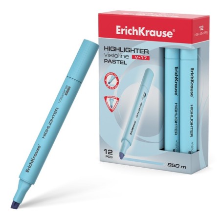 Erichkrause Visioline V-17 Pastel, 0.6-4.5 mm, water-based ink, blue, blue