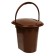 Bucket-loop, h = 39 cm, 17 l, removable chair, brown