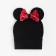 Two-layer hat "Mouse", color black/red bow, size 46-50