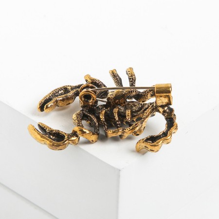 Brooch "Scorpio", black color in black gold-1