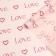 Film for flowers matte, "love", 0.57x10m, pink