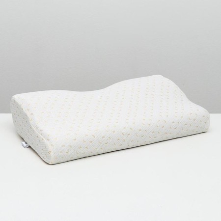 Orthopedic pillow NT PS-03, with a memory effect and a recess under the shoulder, 61.5x34 cm, rollers 13/8 cm
