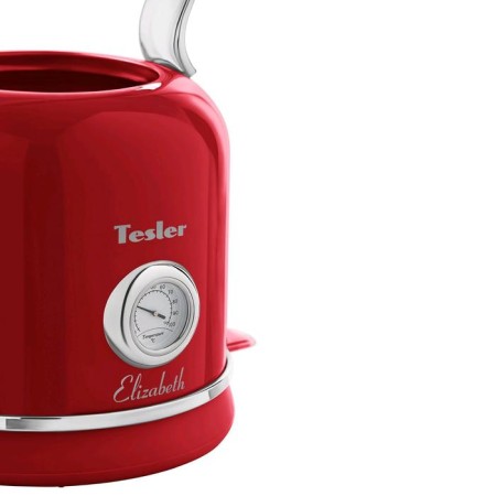 Electric kettle Tesler KT-1745 Red, metal, 1.7 l, 2200 watts, retro, red-2