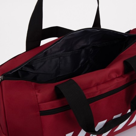 Sports bag with lightning, external pocket, suitcase holder, red color-2