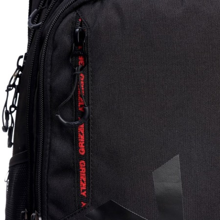 Youth backpack, 42 ​​x 31 x 22 cm, Grizzly 338, ergonomic back, laptop compartment, black/red RU-338-2_2-10