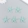 Decor for creativity plastic "Mint Sea Star" Sugar 3,8x0.5x3.8 cm