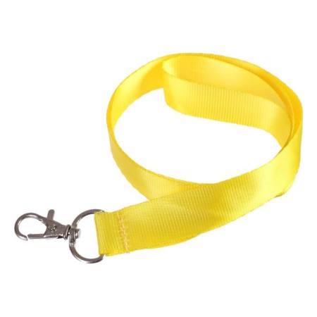 Badge tape width-20 mm, length-90 cm with a metal carbine, yellow-3