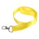 Badge tape width-20 mm, length-90 cm with a metal carbine, yellow