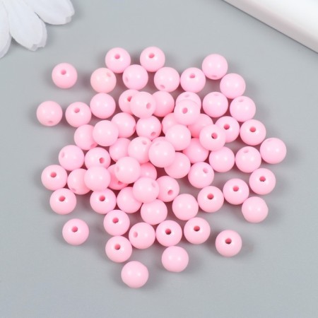 Plastic beads "Direct pink" glossy set 25 grams d = 0.8 cm-1