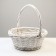 Stick of baskets, 49x18/45 cm, 39x16/38 cm, 30x13/33 cm, white, willow