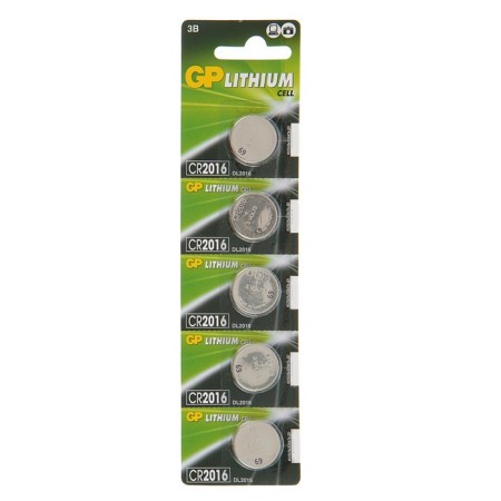 Battery lithium GP, CR2016-5BL, 3V, blister, 5 pcs.