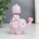 Souvenir Polystone "Baby on the Elephant, with the heart" spring 7.5x4x7 cm