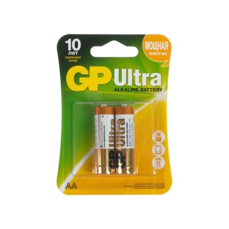 Battery Alkalin GP Ultra, AA, LR6-2BL, 1.5V, blister, 2 pcs.-1