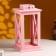 Kashpo wooden "Lantern. Provence" 17x17x31 cm pink coral
