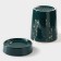 Ceramic stand for Gold cutlery, 10.5 × 10.5 × 13 cm, green color