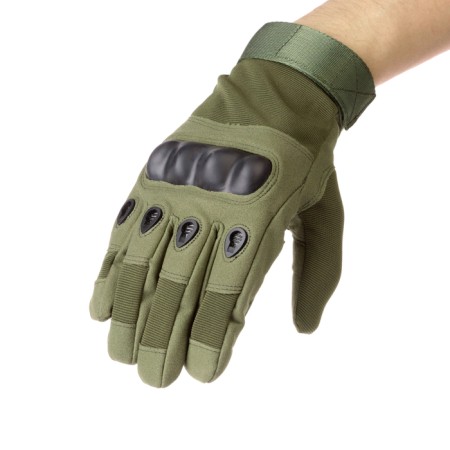 Tactical gloves "Storm Tactic", l extra fingers, mix, green