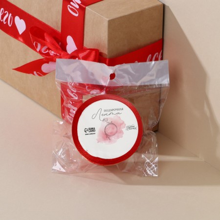 A satin ribbon, gift packaging, “with all my heart”, red, 4 cm x 5 meters-3