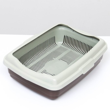 The tray is large with the net and the ATLANTIS "Standard", 43 x 33 x 12.5 cm, chocolate-3