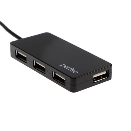 USB bifolder (Hub) Perfeo PF-VI-H023 Black, 4 ports, USB 2.0, black-1