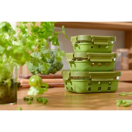 Container for baking, storage and carrying of products in the Smart Solutions cover, green color, 640 ml-18