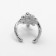 Set of earrings and cafs 4 pcs "Tenderness" composition, color silver