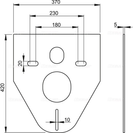 ALCAPLAST M91 soundproof stove, for a suspended toilet and for bidet-1