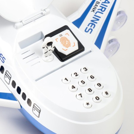 Piggy bank Plastic "Airplane" Code lock, sound AA 31x33.5x19 cm-5